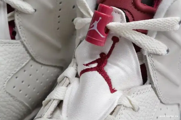 80% Off Sale Maroon Retro Air 6 384664-116 Jordan white 0507